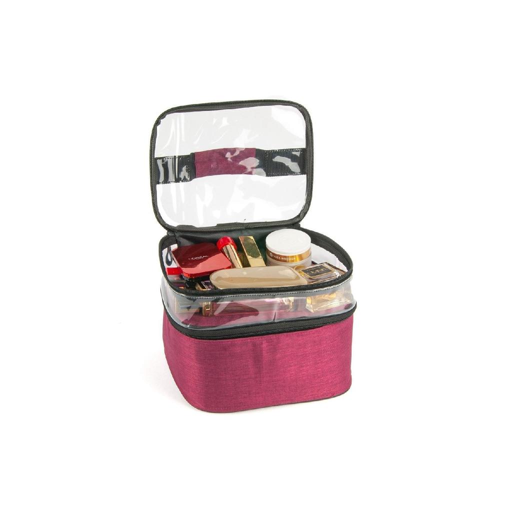 Женская косметичка с двумя большими отделениями, складной органайзер для путешествий, косметичка с вешалкой