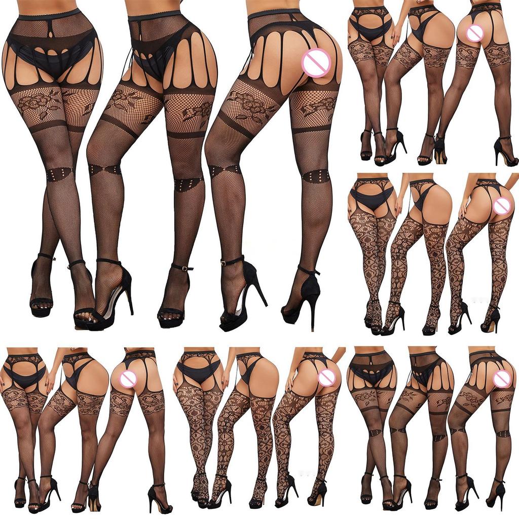 Women's Sexy Suspender Fishnet Stockings Sexy Stockings Bottoming Pantyhose Crotch Stockings