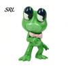 Whimsical Garden Art Cute Cartoon Green Frog Resin Statue, Miniature Figurines, Weatherproof Waterproof Outdoor Statues Ornament for Yard Lawn