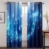 2pcs Modern Mysterious Cosmic Galaxy Printing Star Curtains,Window Treatment for Living Room, Bedroom, Study, Kitchen,Home Decor