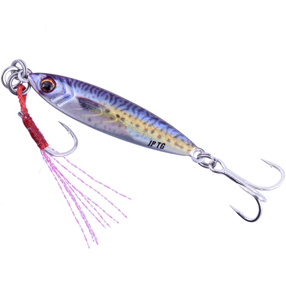 Major Craft Metal Jigpara Live Bait Live Horse Lure Jig, Tungsten, Color, JPTG-24#82, Mackerel, 24g, #82