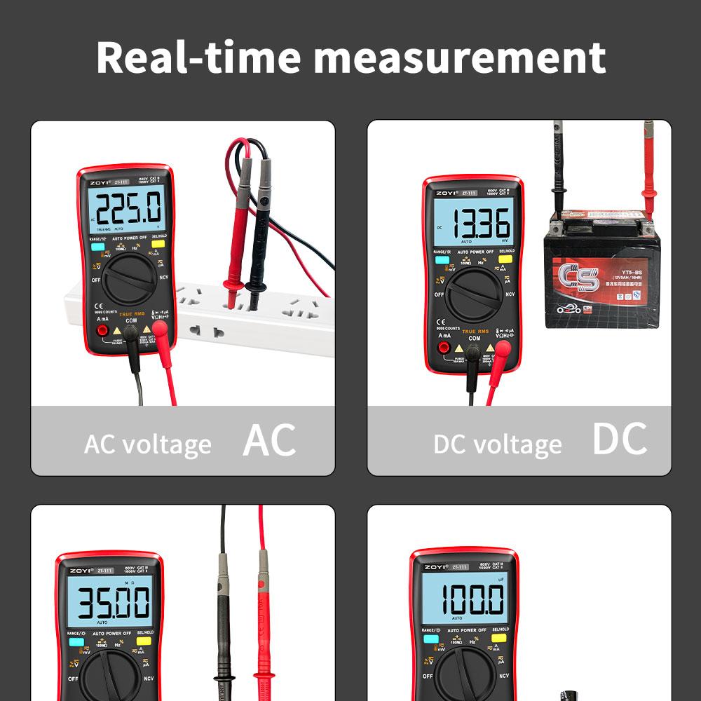 ZOYI ZT111 4-Digit High-Precision Auto-Ranging Digital Multimeter with Overload Protection for Appliance Repair-NCV