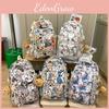 Capacity Large Backpack With Cartoon Cat Dog And Bear Print Designs Daily For