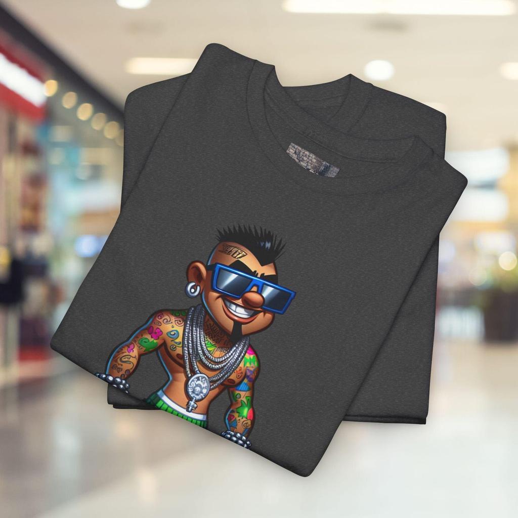 Cartoon Thug Life Graphic Tee - Unisex Heavy Cotton T-Shirt and kids tshirt