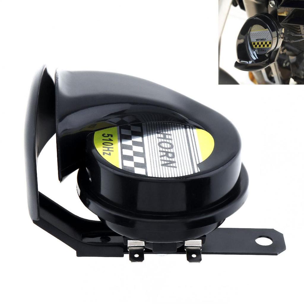DC 12V 115dB Universal Car Horns Signal Single Sound ABS Snail Horn Claxon Fit for Motorcycles Bicycles Automobiles Cars Vehicle