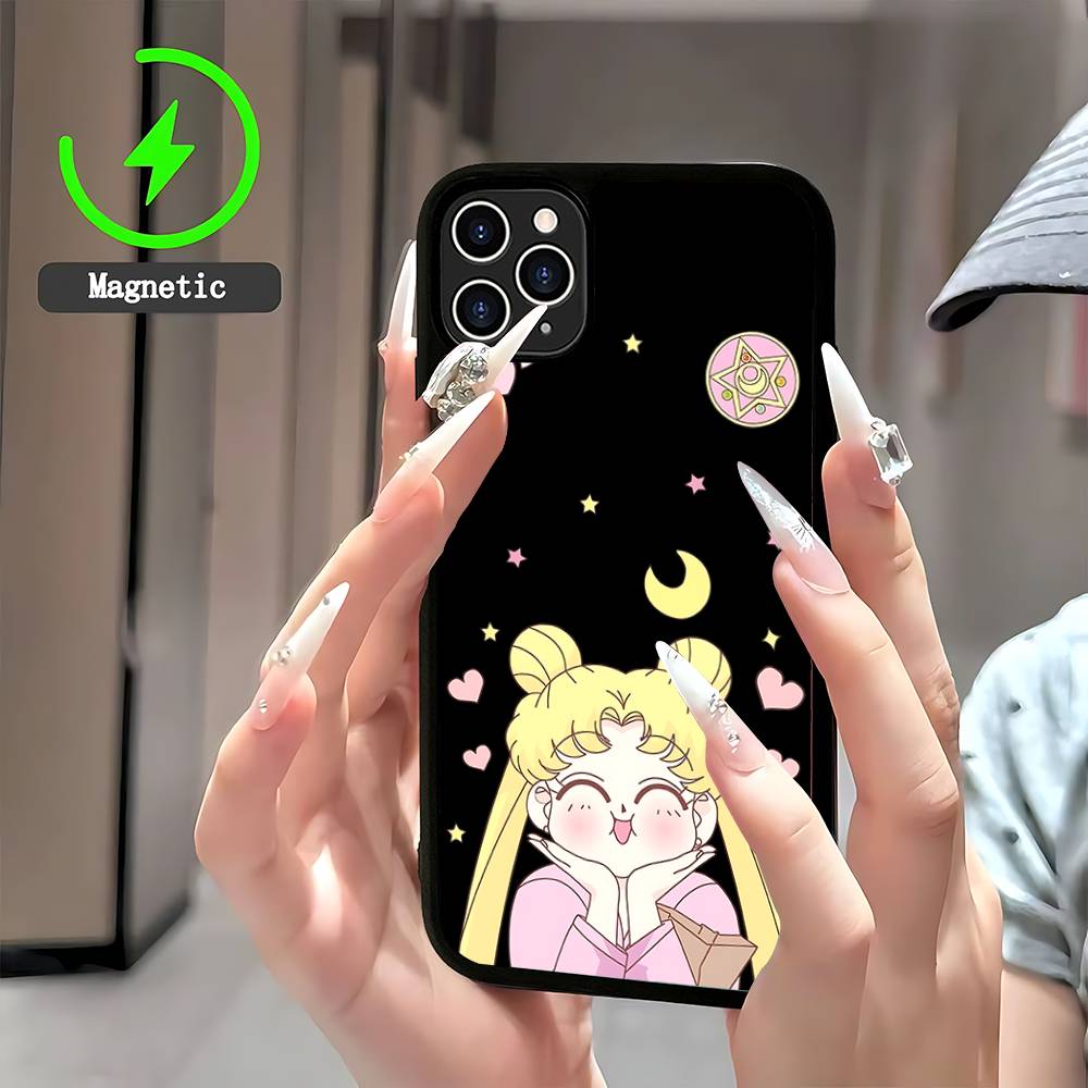 Anime Sailors Moons Phone Case Magnetic Case For IPhone 16 14 13 12 11 15 Pro Max Plus For Magsafe Wireless Charge Cover