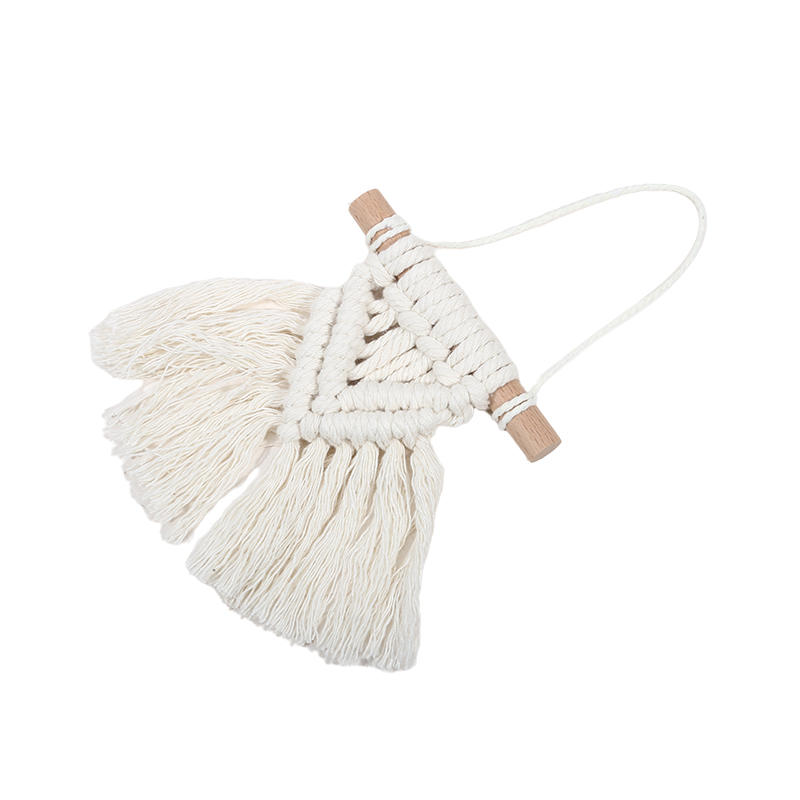 Ручная работа, мини-подвеска в стиле макраме, настенный гобелен в стиле радуги, украшение для автомобиля в стиле бохо для спальни, комнаты для девочек