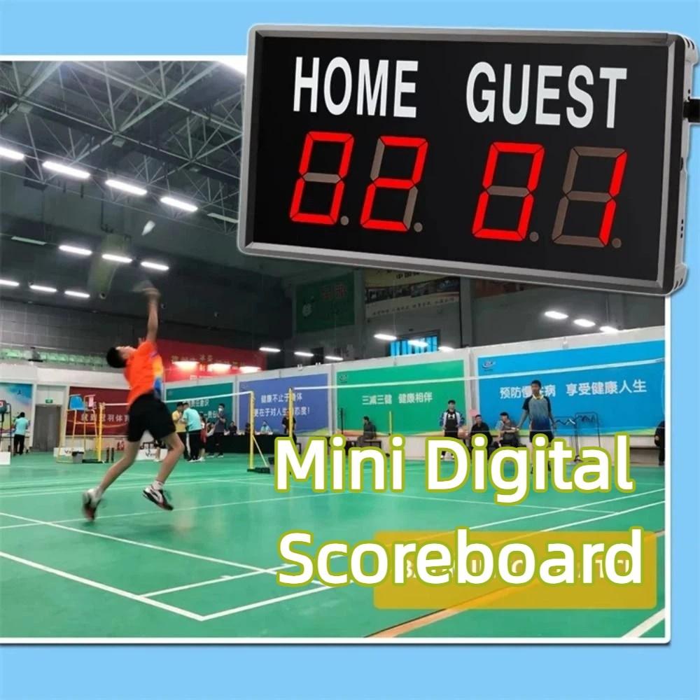 4-Digit LED Digital Scoreboard Wireless Mini Electric Scoreboard Basketball