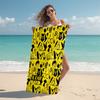 Personalized "Magic Symbols Pattern" Beach Towel Microfiber Beach Towel Thin Absorbent for Beach Swimming Yoga Bath Sports. 0910386
