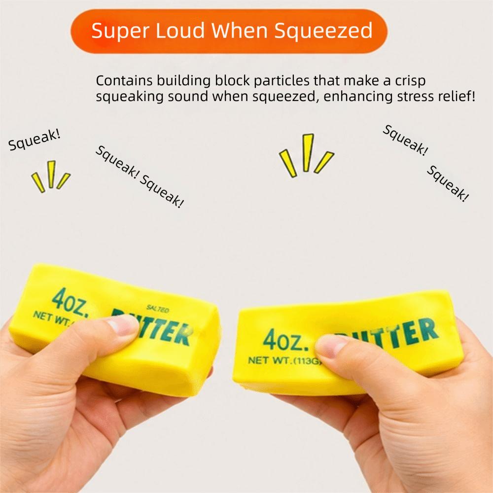 Hand Relax Crunchy Squeeze Toy Shapable Blocks Filled Squishy Butter Stick Squishy Kids Adults