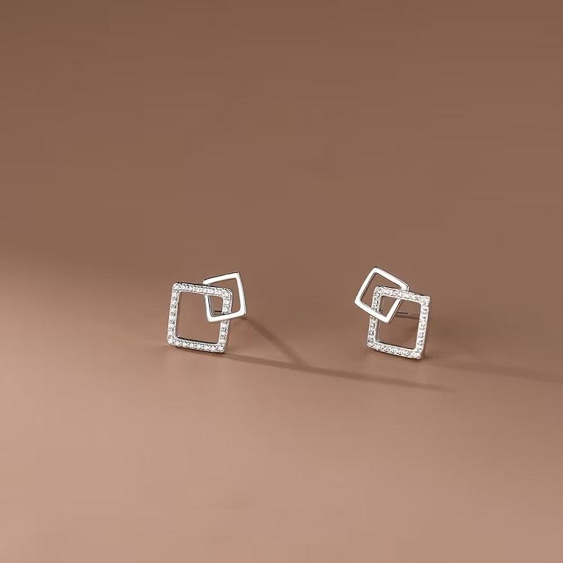 Подвески в виде ромба, женские висячие серьги, серьги-подвески с пряжкой золотого цвета, серьги-подвески со стразами