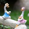 2 шт. утки, садовые украшения для чтения, пара животных, скульптуры, украшения, пара уток, подарок из смолы, декор для внутреннего и внутреннего дворика
