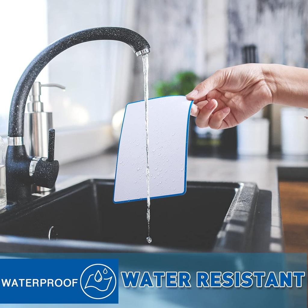 6pcs 7.9×3.5 Inches Magnetic Dry Erase Tags – Color Border Blank Cards, Reusable Magnetic Name Labels for Home, Office, Classroom