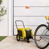 VidaXL Pet Bike Trailer Yellow and Black 94015