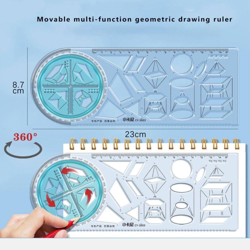 Stationery School Office Supplies Ruler Learning Measuring Tool Geometric Drawing Protractor