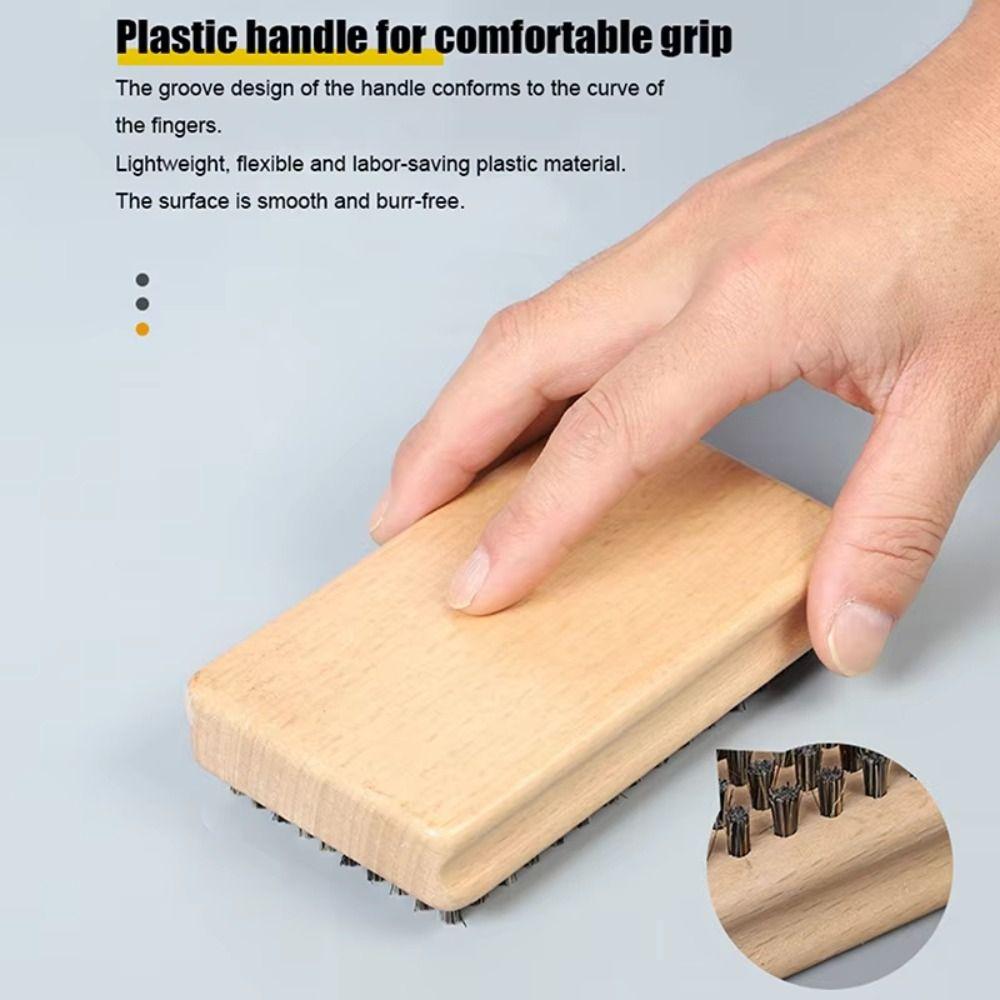 Wooden Handle Ski Waxing Brush Horsehair Brush Snowboard Tool Snowboard Brush Maintenance Tool