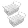 2pcs Freezer Baskets for Chest Freezer Household Wire Storage Basket Bins Organizer with High Low