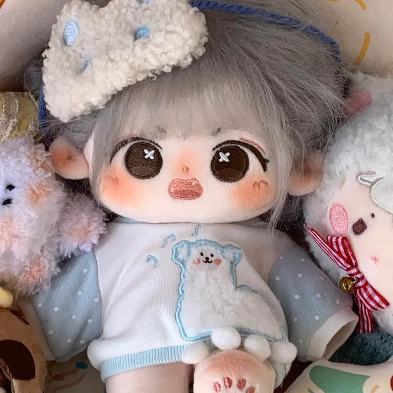 20cm Fashion Doll Cotton Idol Doll Plush Baby Toy Cow Clothes Dress Cute Plush Characters Toys Collection Gifts