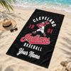Cleveland Guardians Custom Name Beach towels also serve as bath towels summer essential a musthave for the outdoors the beach and the pool