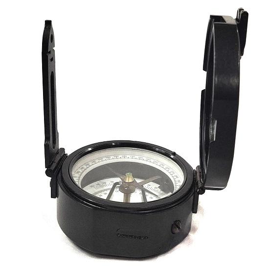 Геологический компас 7,62 см на компасе из алюминия с чехлом из черной кожи - геодезический компас, подарок на свадьбу, подарок на день отца