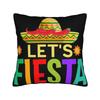 Lets Fiesta Cinco De Mayo  Pillowcase Merch Soft Cushion Cover Decorative  Pillow Case Cover Seat MultiSize