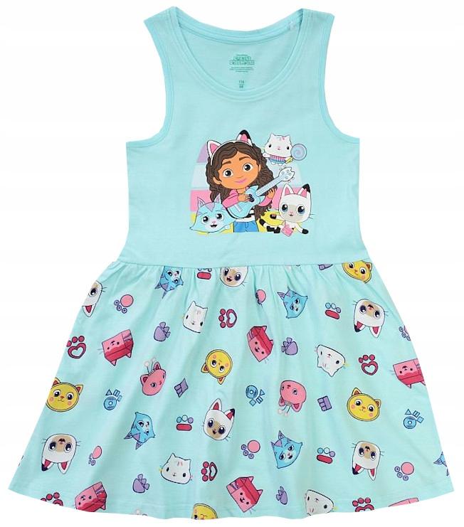 GABI GABBY CAT HOUSE COTTON SUMMER DRESS SLEEVELESS mint 98 D081o