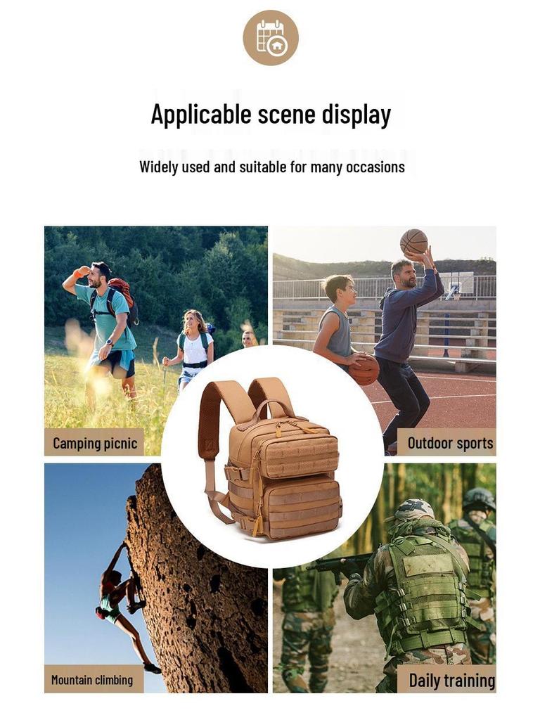 Многофункциональный мини-рюкзак для походов на открытом воздухе 9 л - спортивная и походная двухплечевая сумка 3P