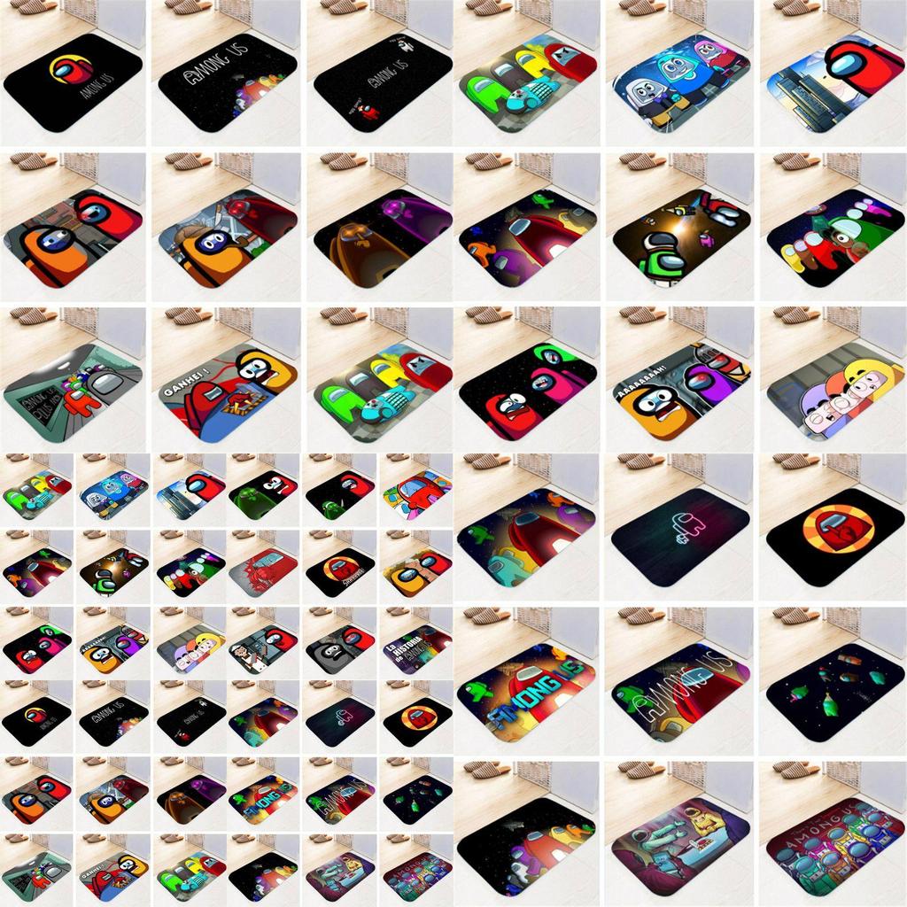 Among Game Us Flannel Mat Home Bath Bathroom Nonslip Carpet Rug Floor Decor
