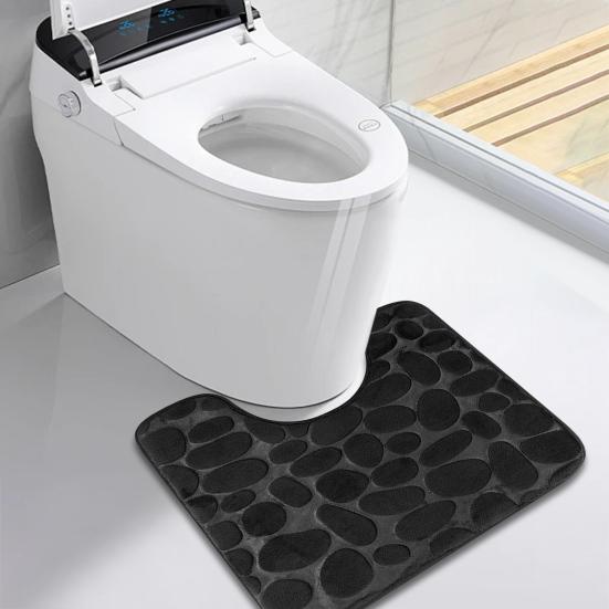 Коврик для унитаза износостойкий суперабсорбирующий нескользящий дизайн декоративный коврик для ванной комнаты в форме буквы U