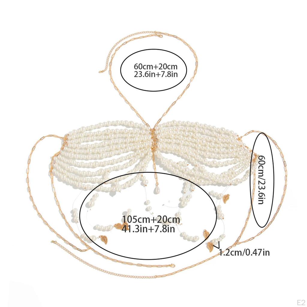 Бисерная цепочка для бюстгальтера Уникальные легкие украшения для бикини для косплея, сценического выступления
