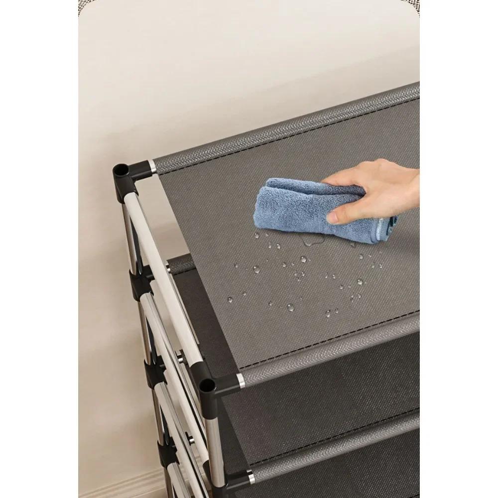 Стильная полка для обуви, металлическая простая полка для обуви, органайзер для обуви, подставка-держатель, экономящая место, черная полка для обуви для гостиной