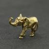 Антикварные мини-фигурки слонов для украшения дома, офиса, чайный питомец, настольные животные, бронзовая резьба, ручки