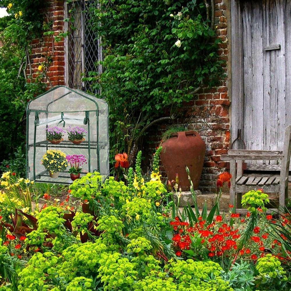 Чехол для теплицы Цветы Растения Теплый для улицы Внутреннее ПВХ тепличное покрытие с застежкой-молнией Без полки для сада