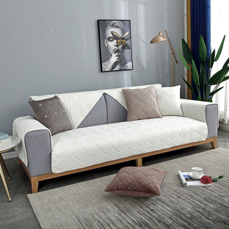 Winter Plush Sofa Cover Non-slip Modern Slipcover Couch Seat Cushion Sofa Towel Sofa Covers For Living Room Home Decor
