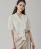ZEROSTREET [7 Colors] Short Sleeve Tie Blouse