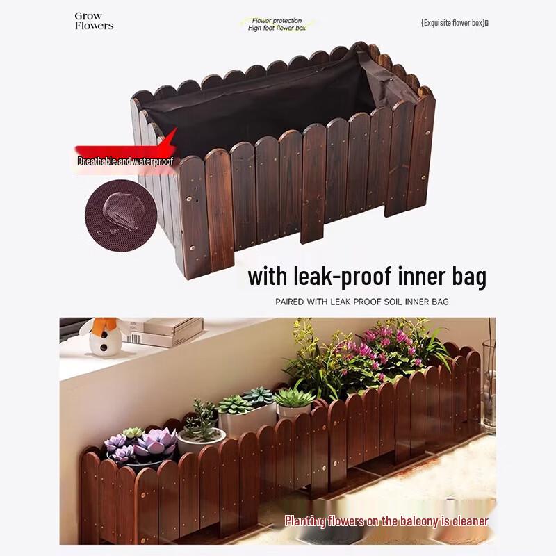 Outdoor Anti-Corrosion Wooden Modular Planter Box