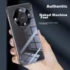 POZZO Phone Case for Huawei Mate60 Pro, for Huawei Mate60 Pro+, Borderless Transparent Heat Dissipation Light High-Definition Anti-Drop Yan Dan Black