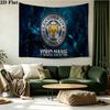 Custom Name Leicester City Football Club Printed Tapestry – Wall Hanging for Bedrooms, Dorms, and Home Decor