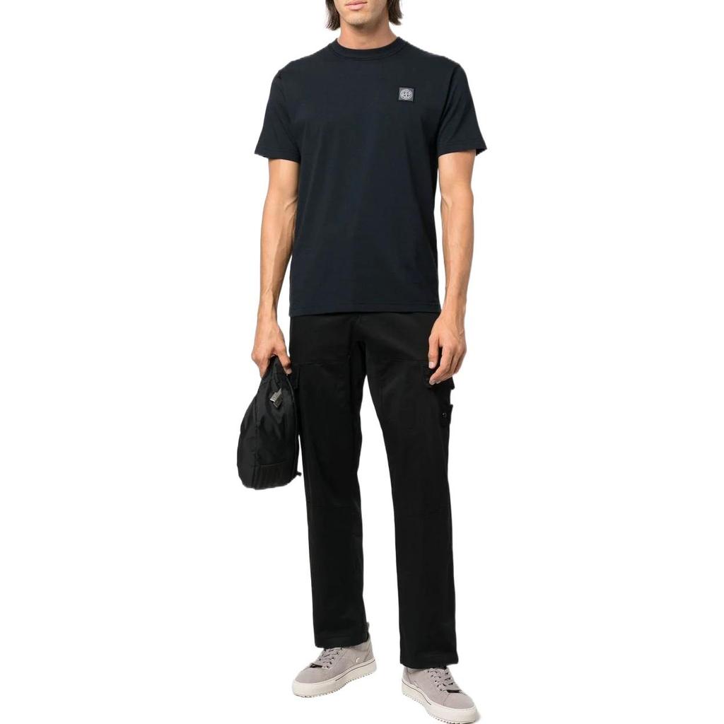STONE ISLAND Logo-print Short-sleeved T-shirt 771523742-V0020