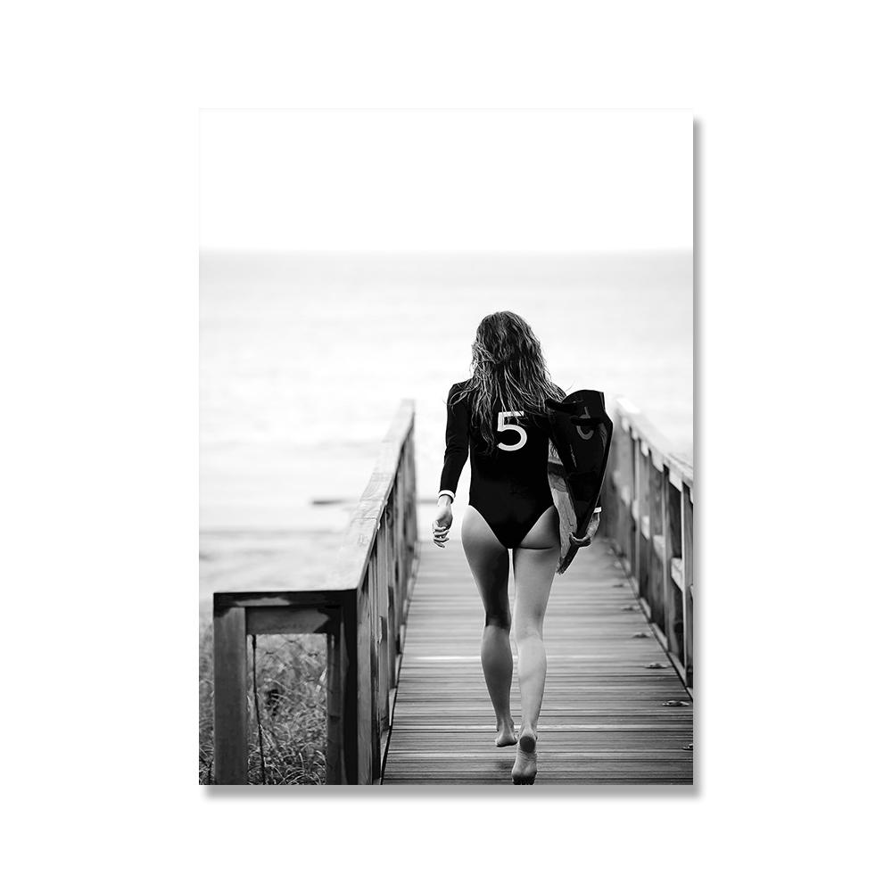 Современный туалет сексуальная женщина холст картины мода черно-белая рулонная бумага плакаты бар девушки пьют ванная комната настенное искусство декор комнаты