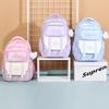 Stylish And Cute Nylon Backpack For Students Ideal For School Use In Pink Blue And Purple