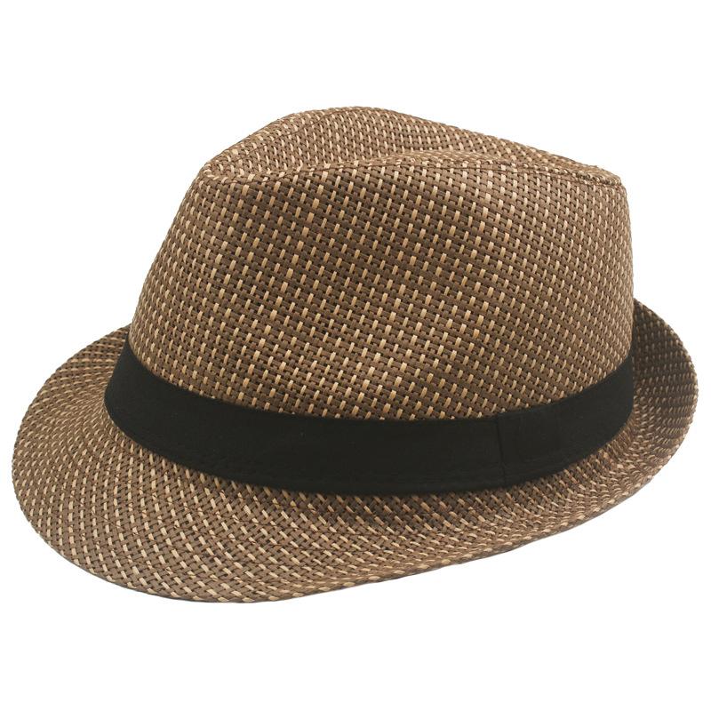 Соломенная шляпа от солнца Trilby Мужская женская летняя панамская дизайнерская шляпа Fedora Beach Top Hat