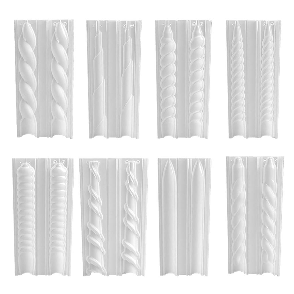 Спиральные цилиндрические формы для свечей, витые стержни, силиконовые формы, формы для изготовления свечей своими руками, формы для литья эпоксидной смолы для вечеринок