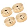 4pcs Brass Cutting Board Feet with Anti Slip Rubber Screws Kit Noise Reducing Speaker Isolation Pads for Kitchen HiFi Amplifier  