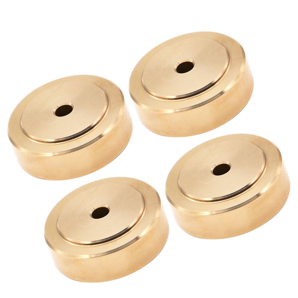 4pcs Brass Cutting Board Feet with Anti Slip Rubber Screws Kit Noise Reducing Speaker Isolation Pads for Kitchen HiFi Amplifier  