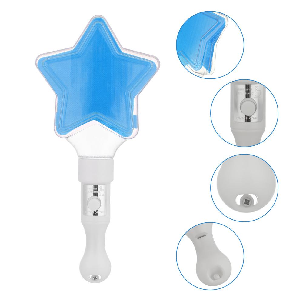 Kids Toy Fans Support Hand Lamp Performance Prop Fluorescent Stick Support Stick Glow Star Concert