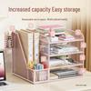 Desktop Metal File Organizer: Office Supplies Storage Rack and Data Archive Solution