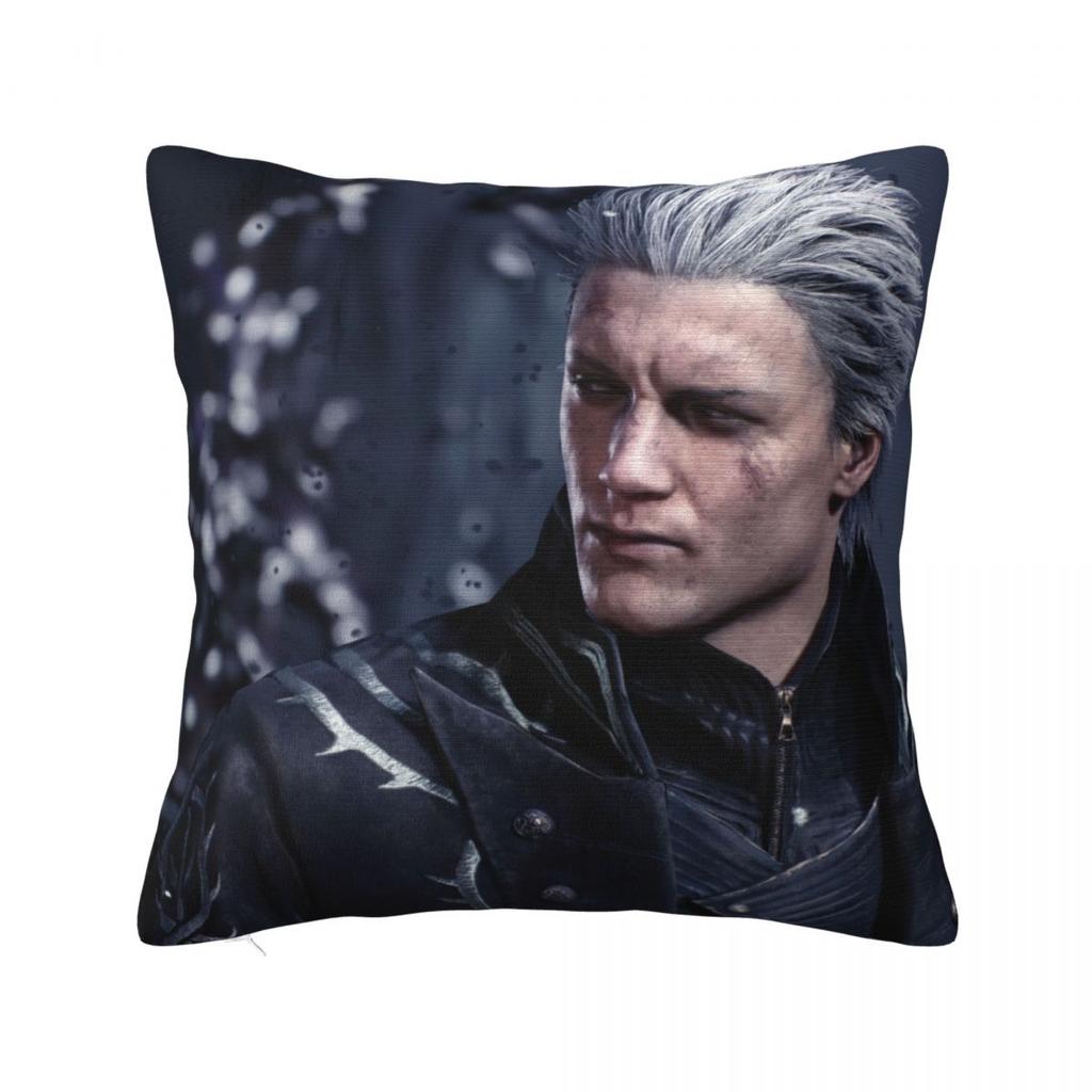Vergil From The Devil May Cry Series Square Pillowcase Cushion Cover Pillow Case Throw Pillow Cover for Home Sofa Living Room