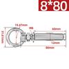 304 Stainless Steel Expansion Bolts with Eye Screws and Rings for Reliable Wall Fixing 6810mm Length Available