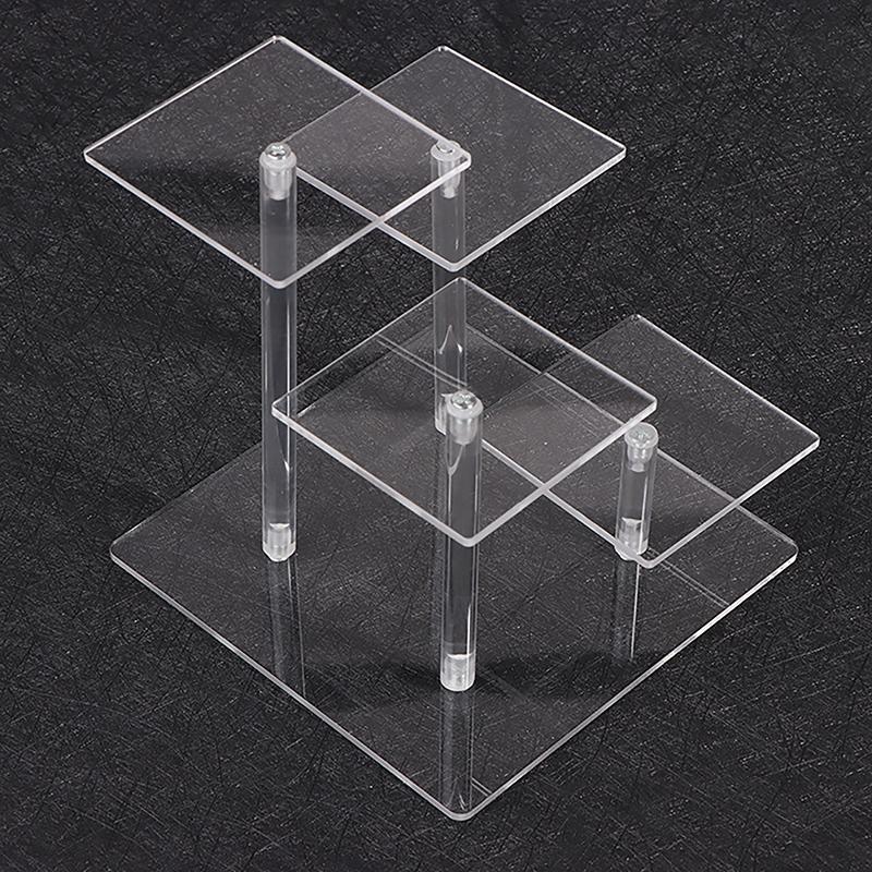 4 Layers Square Transparent Removable Acrylic Display Stand Holder Rack Kit Blind Box Display Stand Jewelry Holder Shelf